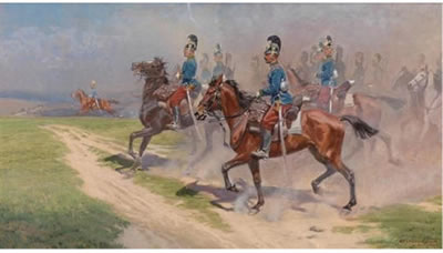 Mounted squadron of the Fourth Imperial and Royal Dragoon Regiment