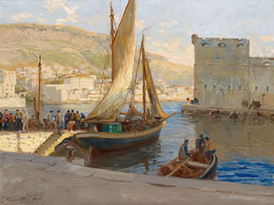 Scene of Dubrovnik by Jeno Karpathy - Auction record, sale price, and art valuation. Compare with similar artists and explore comparable artworks.