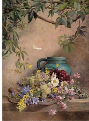 Summer Flowers with Butterfly