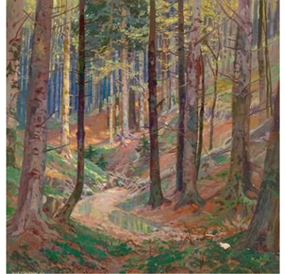 Interior of a forest by Alexander Scherban - Auction record, sale price, and art valuation. Compare with similar artists and explore comparable artworks.