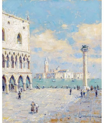 In Venice, View over the Piazzetta to San Giorgio Maggiore