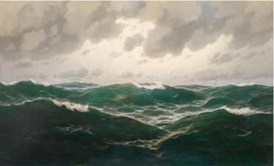 Stormy Seas by Max Jensen - Auction record, sale price, and art valuation. Compare with similar artists and explore comparable artworks.