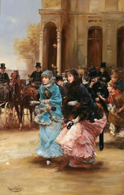Off to the Masked Ball by Roman Ribera Cirera - Auction record, sale price, and art valuation. Compare with similar artists and explore comparable artworks.