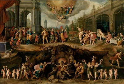 Sample artwork by Frans Francken II The Younger (1581 - 1642), known for allegorical, history, figure and religious painting-monkeys - View similar artists and auction records