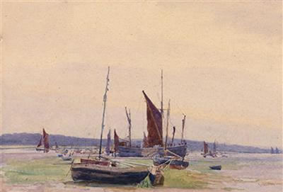 Fishing boats by Alfred James Collister - Auction record, sale price, and art valuation. Compare with similar artists and explore comparable artworks.
