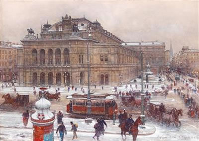 The Vienna State Opera in winter