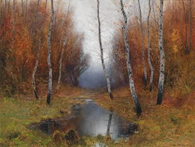 Birch Wood with Pond by Ludwig Skramstad - Auction record, sale price, and art valuation. Compare with similar artists and explore comparable artworks.