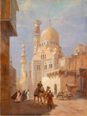View of a Cairo Street by Karoly Cserna - Auction record, sale price, and art valuation. Compare with similar artists and explore comparable artworks.