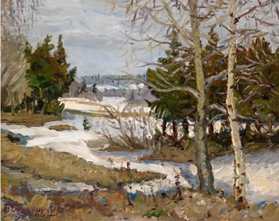 A Landscape in Winter by Boris Belyaninov - Auction record, sale price, and art valuation. Compare with similar artists and explore comparable artworks.