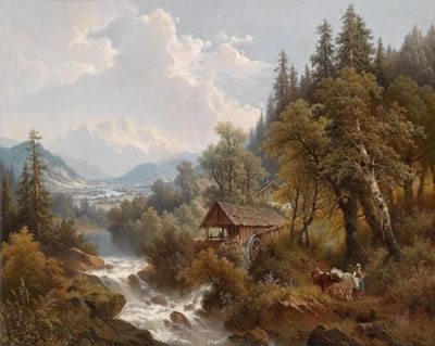 "The Schneealm seen from Karlsgraben, Styria" by Joseph Jacob Burgaritzky - Auction record, sale price, and art valuation. Compare with similar artists and explore comparable artworks.