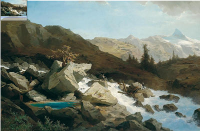 "Mountain Torrent, Scene from Upper Carinthia"