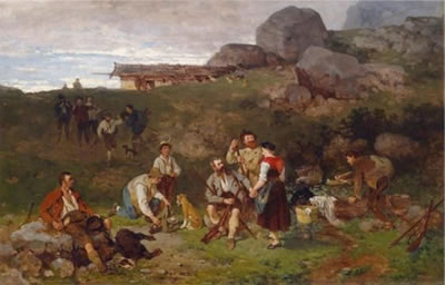 "Hunting Party near Salzburg"