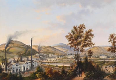 "Private K.& K. Ironworks... Mine Owner's House in Zoeptau" (Sobotin in the Czech Republic)