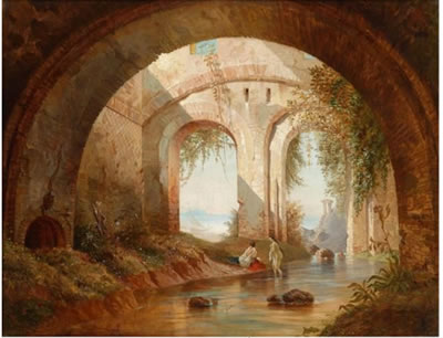 Sample artwork by Franz Stegmann (1831 - 1892), known for architectural painting, student of wauters - View similar artists and auction records