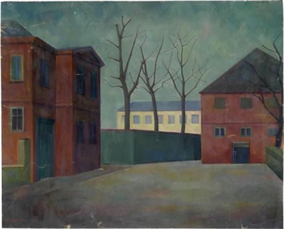 Square with red houses by Maximilian Reinitz - Auction record, sale price, and art valuation. Compare with similar artists and explore comparable artworks.