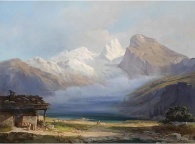 Glacier Scene. View of the Oetzthal by Josef Arnold - Auction record, sale price, and art valuation. Compare with similar artists and explore comparable artworks.