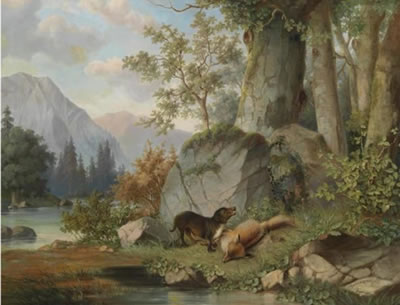 Sample artwork by Franz Anton Feilhammer (1817 - 1888), known for painting - View similar artists and auction records