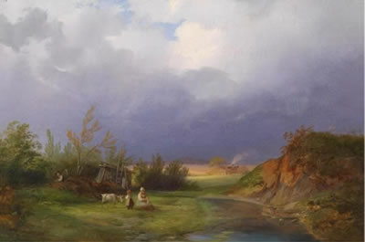 Landscape with Approaching Storm