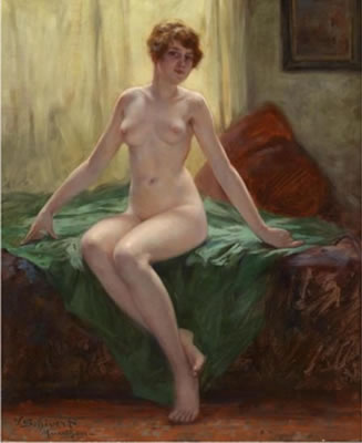 Sample artwork by Victor Schivert (1863 - 1929), known for nudes painting - View similar artists and auction records