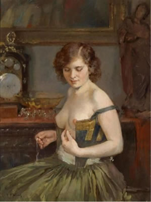 At her Toilette
