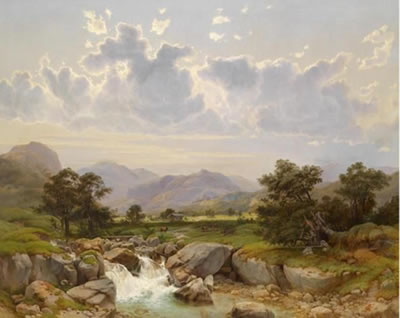 Sample artwork by Julius Rose (1828 - 1911), known for landscape painting - View similar artists and auction records