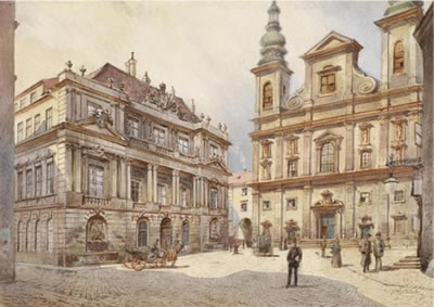 Vienna, Jesuitenkirche and alte Universität (Jesuit church and the Old University)
