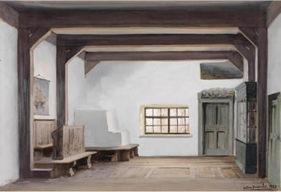 A rustic meeting room