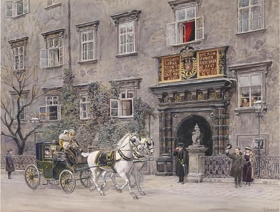 An Imperial coach by the Schweizertor (in Vienna)