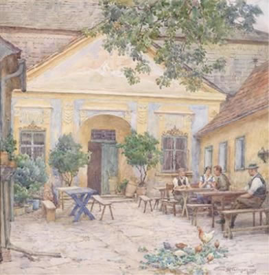 At the Heurigen in Dürnstein