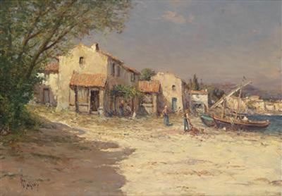 Fishing Village on the Coast by Henry Malfroy - Auction record, sale price, and art valuation. Compare with similar artists and explore comparable artworks.
