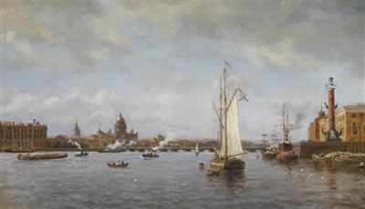 View of the Neva near Vasilyevsky Island