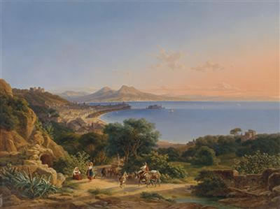 View of Naples as seen from Posillipo by Johann Nepomuk Ott - Auction record, sale price, and art valuation. Compare with similar artists and explore comparable artworks.