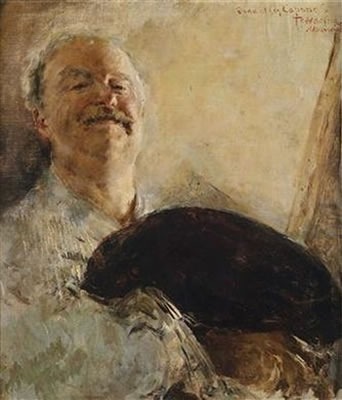 Portrait of Antonio Mancini: Double Sided Self Portrait