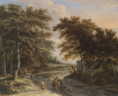 Peasants and travellers near the edge of a forest by Adriaen Verboom - Auction record, sale price, and art valuation. Compare with similar artists and explore comparable artworks.