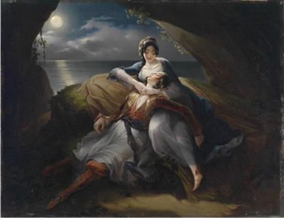 Angelika and Medor, Scene from "Orlando Furioso" by Ludovico Ariosto