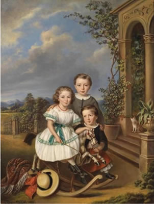 Sample artwork by Elisabeth Modell (1820 - 1865), known for painting - View similar artists and auction records