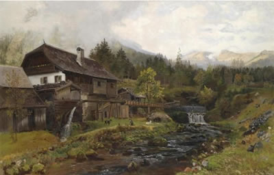 Scene near Golling by Eduard Gehbe - Auction record, sale price, and art valuation. Compare with similar artists and explore comparable artworks.