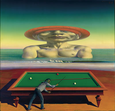 Sample artwork by Rudolf Hausner (1914 - 1995), known for fantastic realist painting, drawing, printmaking, human head sculpture - View similar artists and auction records