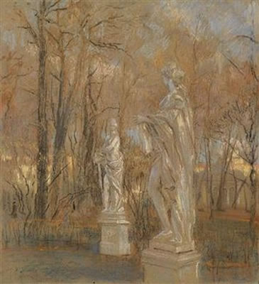 "Summer garden in St. Petersburg"
