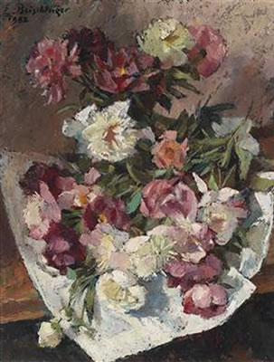 Peonies I by Emil Beischlager - Auction record, sale price, and art valuation. Compare with similar artists and explore comparable artworks.