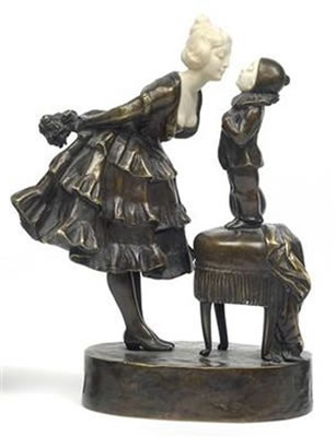 A small Pierrot with the lady of his heart by Peter Tereszczuk - Auction record, sale price, and art valuation. Compare with similar artists and explore comparable artworks.