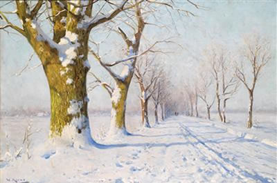 A Sunny Winter's Day by Walter Moras - Auction record, sale price, and art valuation. Compare with similar artists and explore comparable artworks.