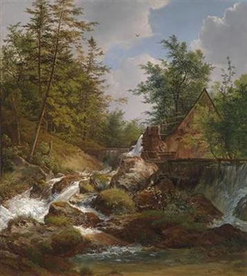 Mill by a Mountain Stream by Josef Feid - Auction record, sale price, and art valuation. Compare with similar artists and explore comparable artworks.