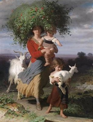 Mother returning Home with Children by Jacques Alfred Van Muyden - Auction record, sale price, and art valuation. Compare with similar artists and explore comparable artworks.