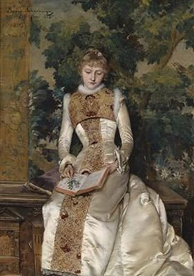 Sample artwork by Gabriel Schachinger (1850 - 1912), known for portrait, floral still life and genre painting - View similar artists and auction records