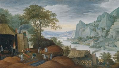Landscape with an iron foundry