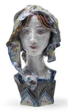 A girl wearing a shawl