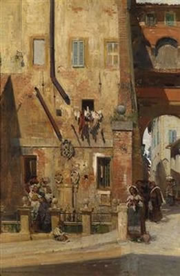 Sample artwork by Theodor J Ethofer (1849 - 1915), known for figure, genre, austrian native costume painting - View similar artists and auction records