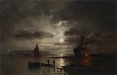 Mondnacht bei Helgoland by Johann Wilhelm Julius Kohnholz - Auction record, sale price, and art valuation. Compare with similar artists and explore comparable artworks.