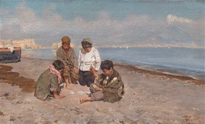 Karten spielende Buben am Golf von Neapel by Carmine Ciardiello - Auction record, sale price, and art valuation. Compare with similar artists and explore comparable artworks.